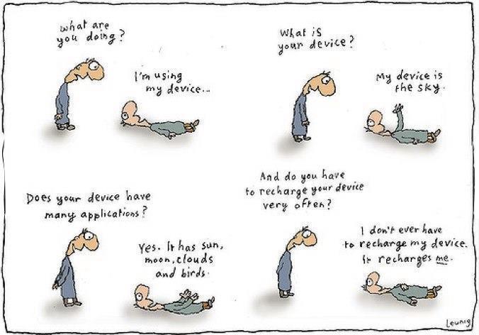 Image result for Leunig using my device picture